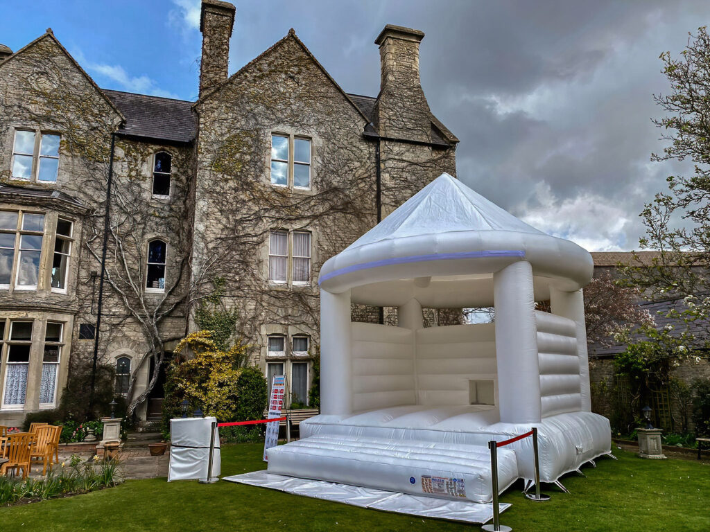 White wedding bouncy castle